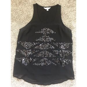 Charming Charlie Geometric Sequin Tank